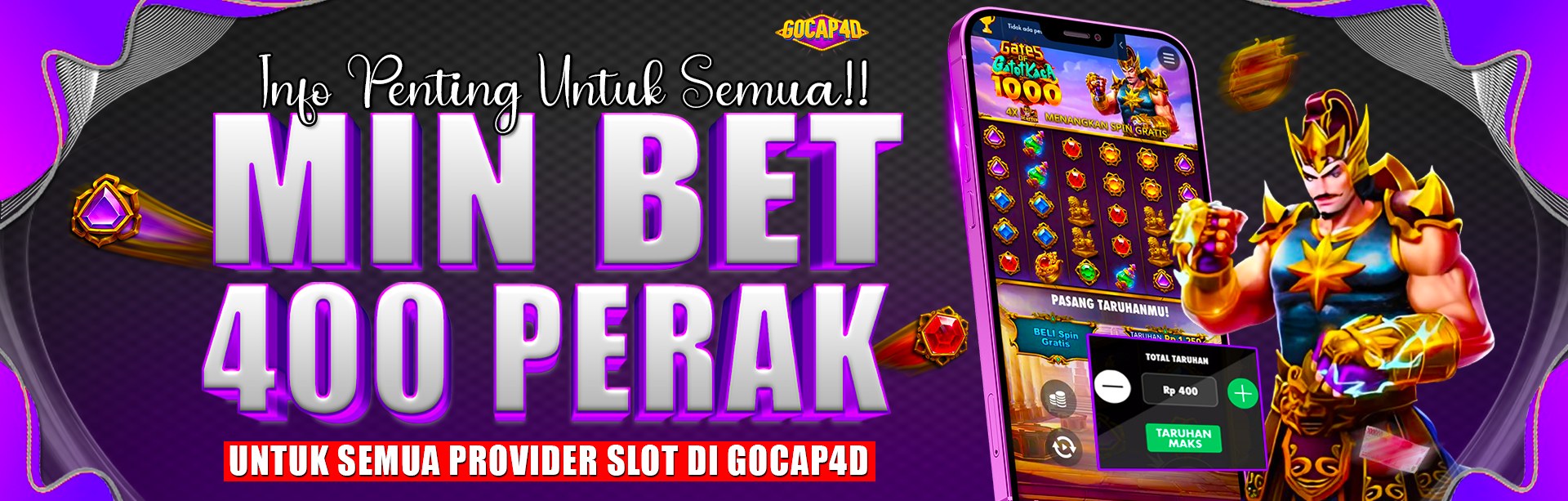 MINIMAL BET 400 PERAK